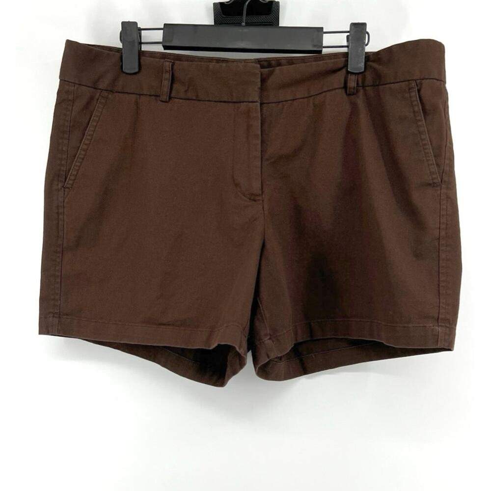 Land'N Sea Women's Chino Shorts Size 12 Brown Preppy Minimalist Style